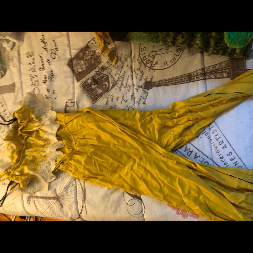 A yellow Romper